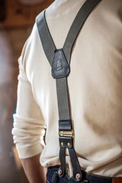Black Leather Braces