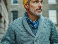 Blue Dot Organic Japanese Scarf
