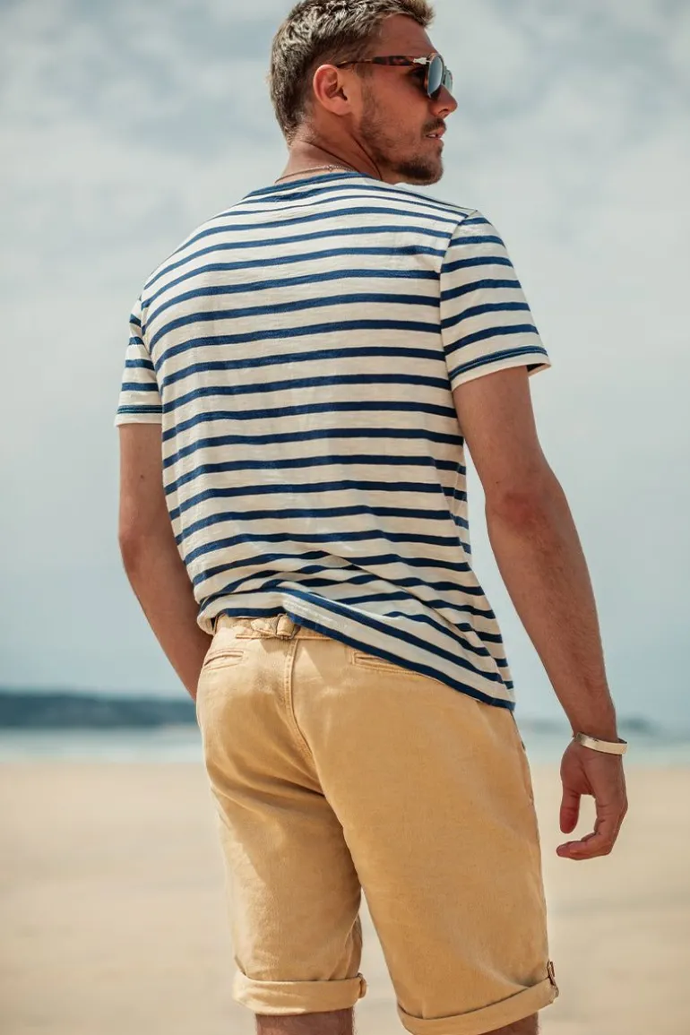 Breton Striped T Shirt Blue
