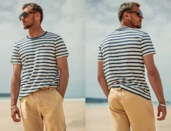 Breton Striped T Shirt Blue