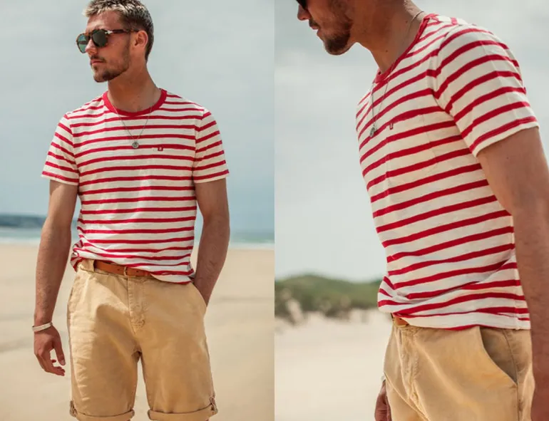 Breton Striped T Shirt Red
