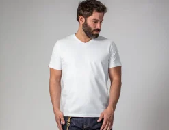 Classic White V-Neck T-Shirt