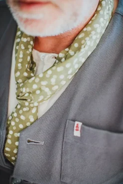Green Dot Organic Japanese Scarf