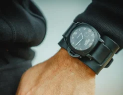 Leather Watch / Wrist Cuff Black