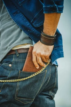 Leather Watch / Wrist Cuff Brown