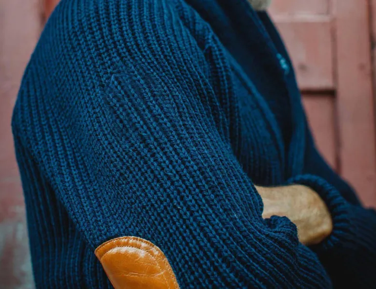 Pioneer British Wool Cardigan Navy
