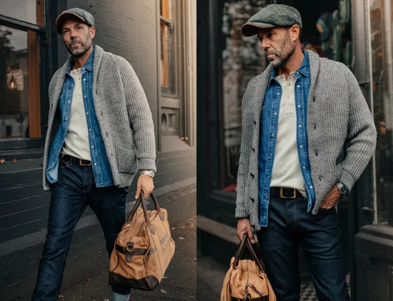 Pioneer British Wool Cardigan Grey