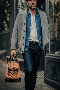 Pioneer British Wool Cardigan Grey