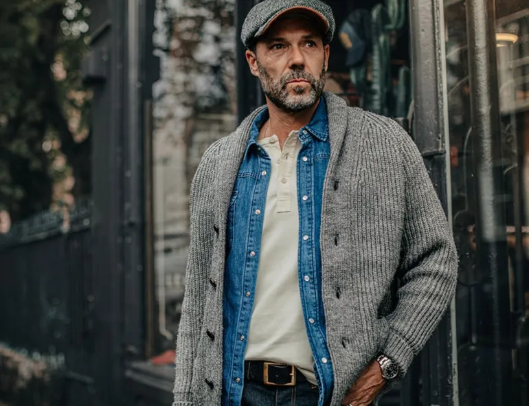 Pioneer British Wool Cardigan Grey