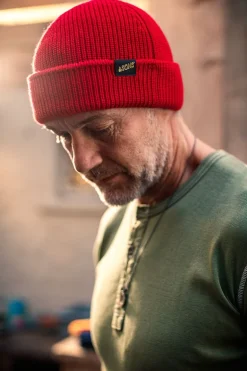 Poppy Red Atlantic Watch Cap / Beanie