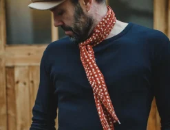 Rust Dot Japanese Scarf