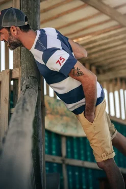 &Sons 75 T-Shirt Indigo Stripe