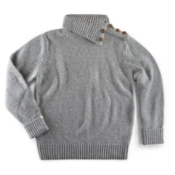 &Sons Ahab Submariner Rollneck Jumper Grey