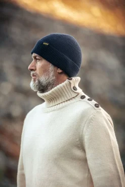 &Sons Ahab Submariner Rollneck Jumper Ecru