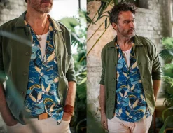 &Sons Aloha Crane Club Shirt Blue