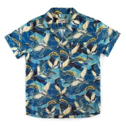 &Sons Aloha Crane Club Shirt Blue