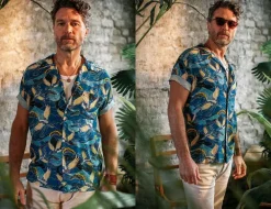 &Sons Aloha Crane Club Shirt Blue