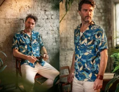 &Sons Aloha Crane Club Shirt Blue