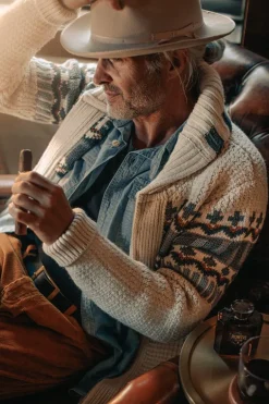 &Sons Alpine Cardigan Ecru