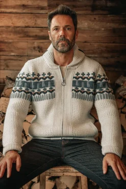 &Sons Alpine Cardigan Ecru