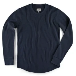 &Sons Base Waffle Crew Neck Navy