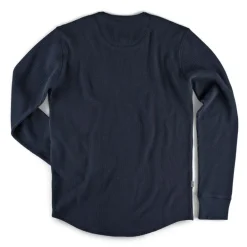 &Sons Base Waffle Crew Neck Navy