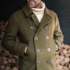 &Sons Boardwalk Peacoat Army Green