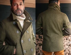 &Sons Boardwalk Peacoat Army Green