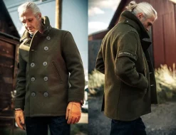 &Sons Boardwalk Peacoat Army Green