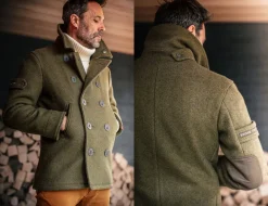 &Sons Boardwalk Peacoat Army Green