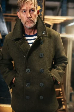 &Sons Boardwalk Peacoat Army Green