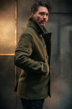 &Sons Boardwalk Peacoat Army Green