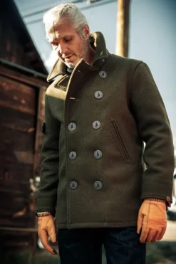 &Sons Boardwalk Peacoat Army Green