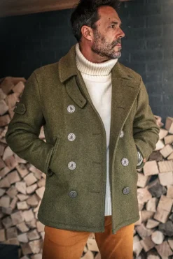 &Sons Boardwalk Peacoat Army Green