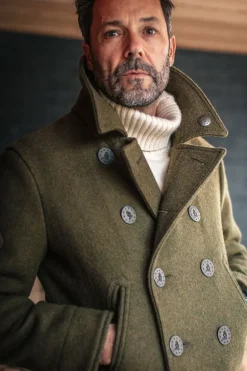 &Sons Boardwalk Peacoat Army Green