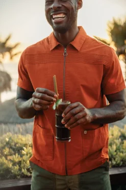&Sons Cabana Shirt Burnt Orange