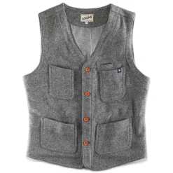 &Sons Drifter Wool Waistcoat Grey