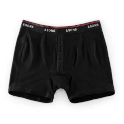&Sons Essentials Boxer Shorts Black