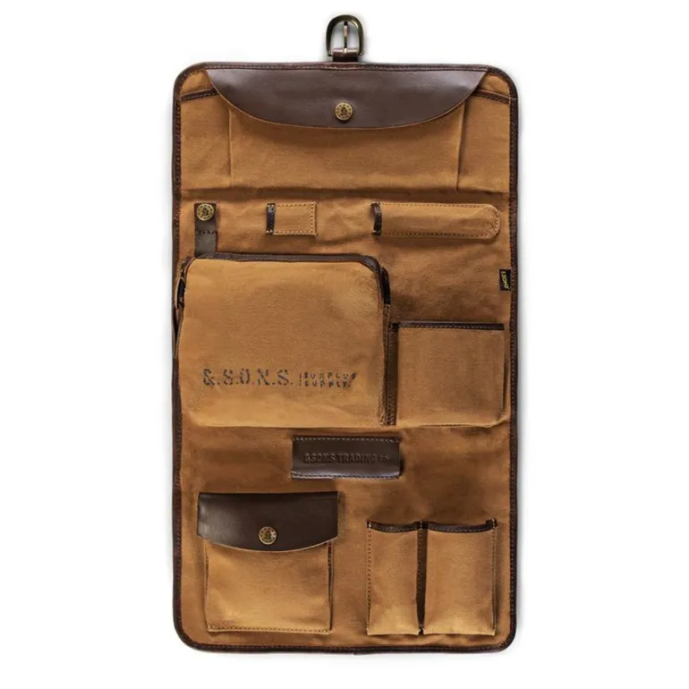&Sons Essentials Toilet Bag Tan