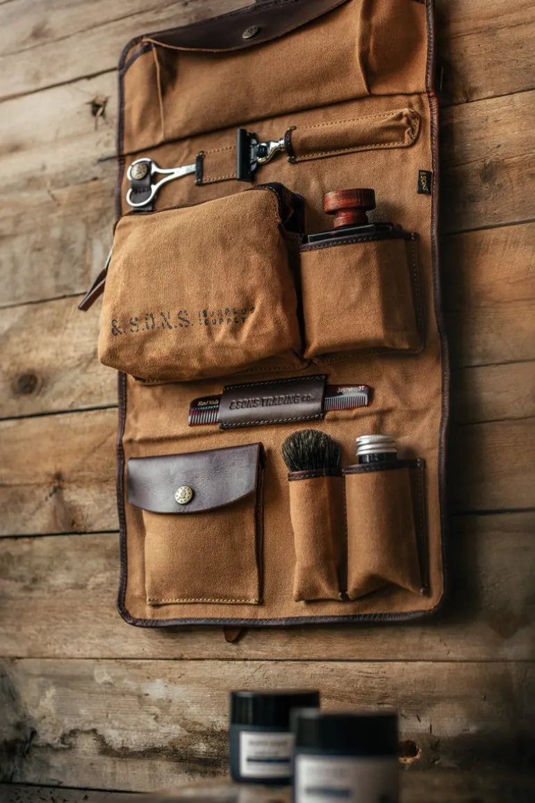&Sons Essentials Toilet Bag Tan