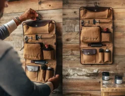 &Sons Essentials Toilet Bag Tan