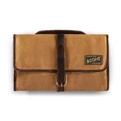 &Sons Essentials Toilet Bag Tan