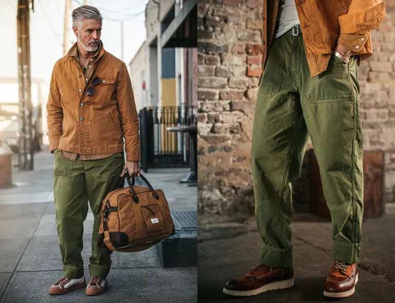 &Sons Fatigue Pant Army Green