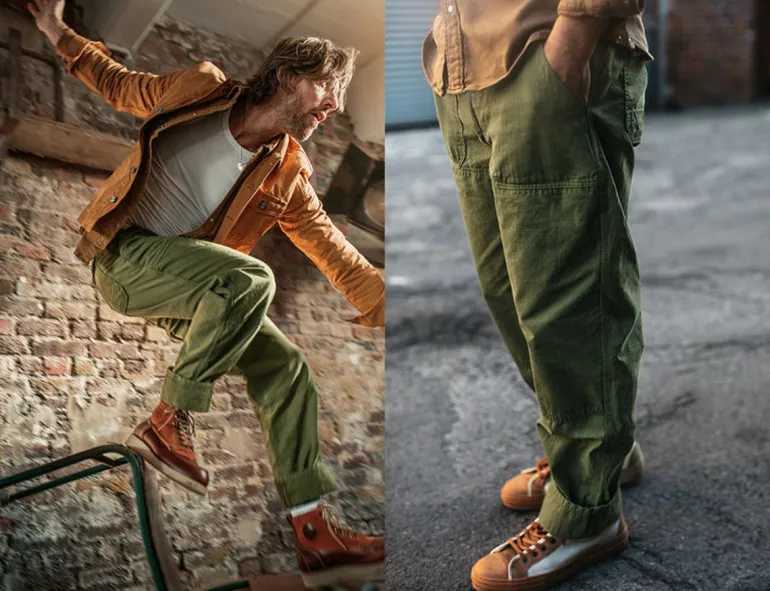 &Sons Fatigue Pant Army Green