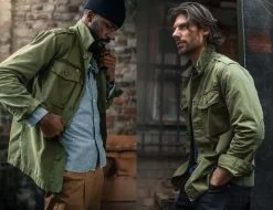 &Sons Flag Overshirt Army Green