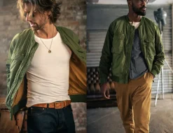 &Sons Harris Bomber Jacket Army Green