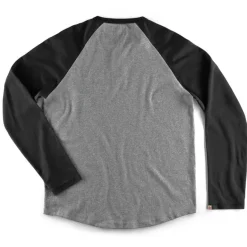 &Sons Infield Raglan Henley Shirt Grey/Charcoal