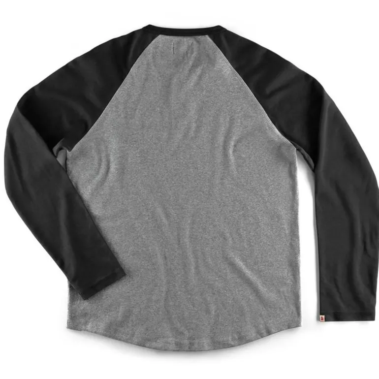 &Sons Infield Raglan Henley Shirt Grey/Charcoal