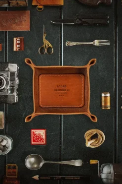 &Sons Leather Tray Tan