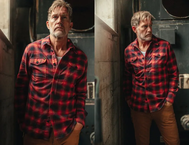 &Sons Logger Shirt Red